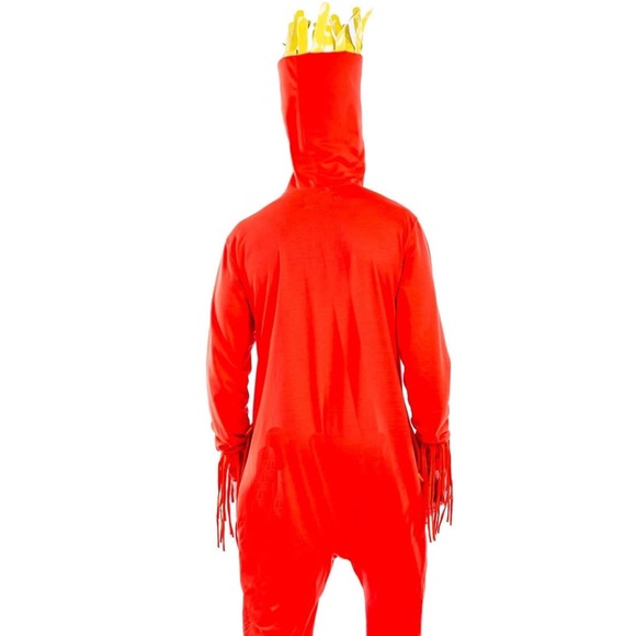 Tipsy Elves Sale Costume Red And Yellow Waving Tube Man Jumpsuit For Men (M) - Picture 2 of 8